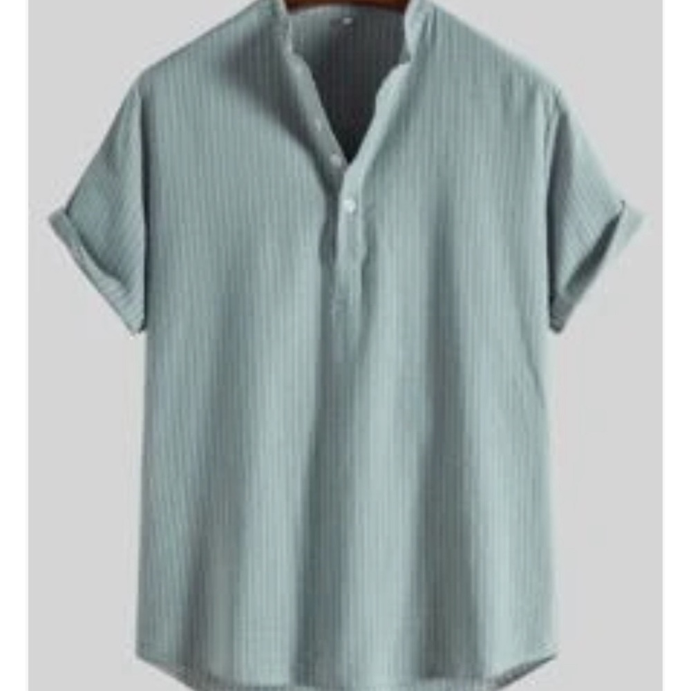 Shein Mens Striped Pullover Short Sleeve Shirt